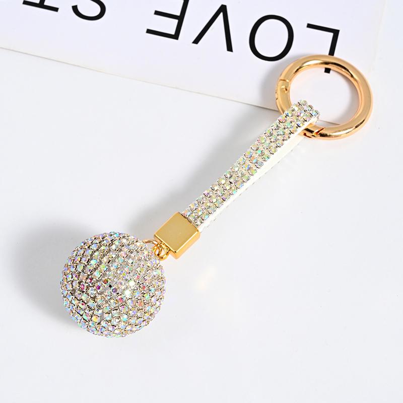 1PC Rhinestone Handbag Car Decor Key Ring Key Chain Ball HOT Crystal Diamante Pendant KeyChain Gift