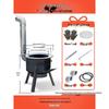 Portable Wood-Burning Stove for Home and Outdoor Use - Large Wok Stand, Clay Pot Compatible, Ideal for Rural Areas and Camping