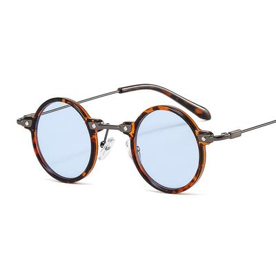 New Glasses Clear Lens Ocean Color Eyewear Driving Shades Punk Sun Glasses Small Round Sunglasses