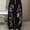 Weite Lässige Hose mit Print-Design Tägliches Streetstyle Sportliches Outfit für Damen und Herren