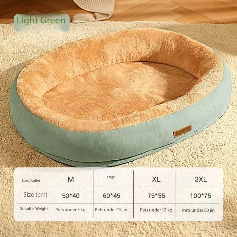 

Calming Pet Bed for Cats Dogs Winter Warm Plush Anti-Anxiety Sofa Mat with Removable Cover Washable Small Medium Pets 50x45cm