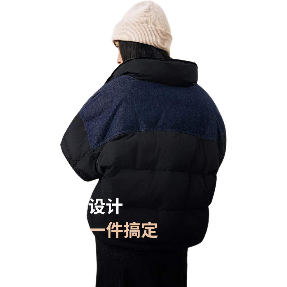 Levi's Fashion Leichte, warme, einfarbige Daunenjacke mit langen Ärmeln, abnehmbarer Kapuze und lockerer Passform für Damen (Modell 005T9-0001)