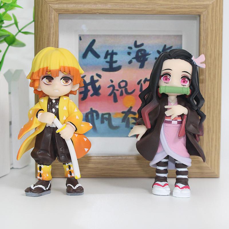 Demon Slayer Nezuko Tanjiro Inosuke Pvc Figure Collectible Toy For Fans
