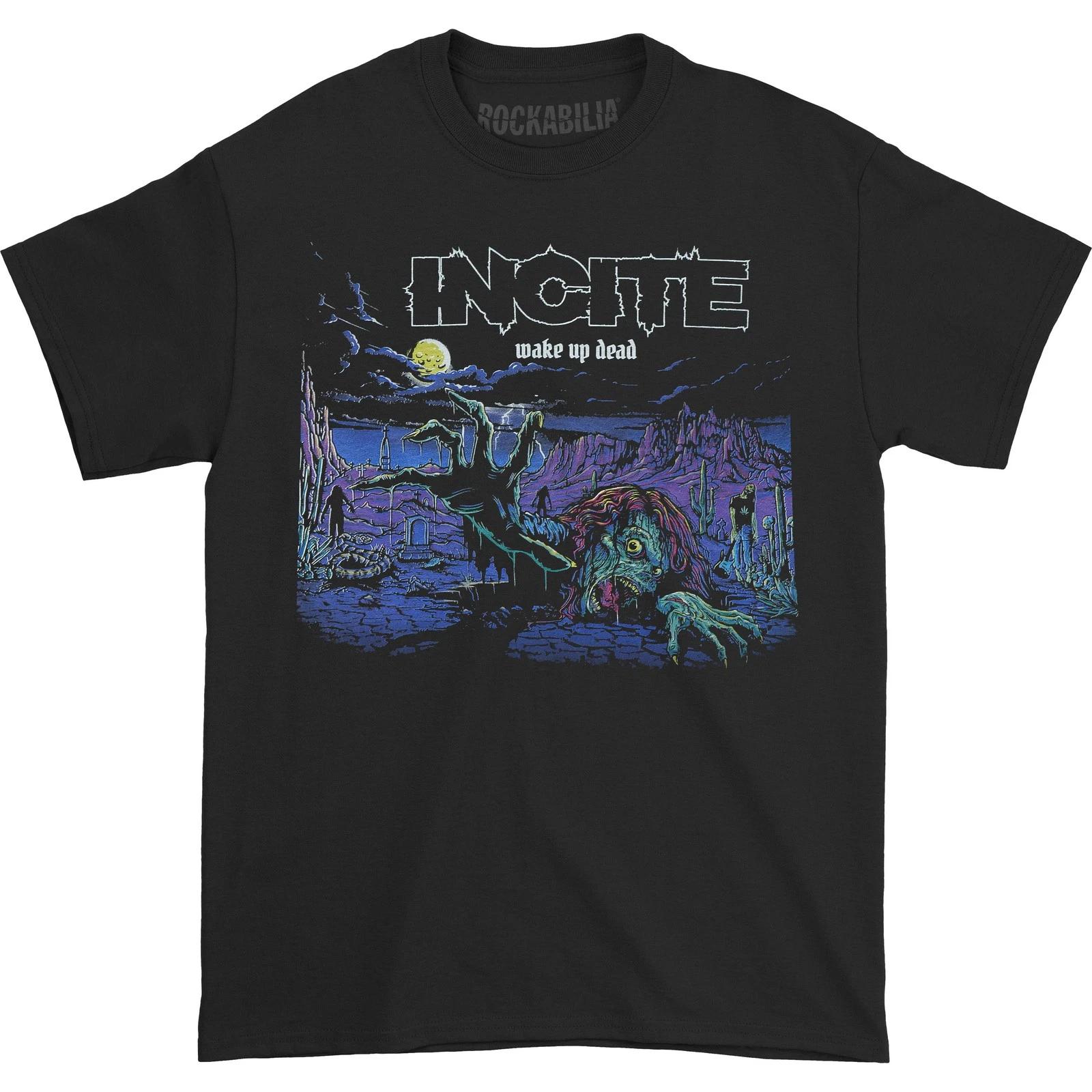 Men s Incite Wake Up Dead T-shirt XXX-Large Black XXL