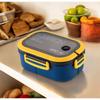Ecarla Lunch Box Śniadaniówka Ze Sztućcami 21X14,5X8Cm Granat Pjm44Gran
