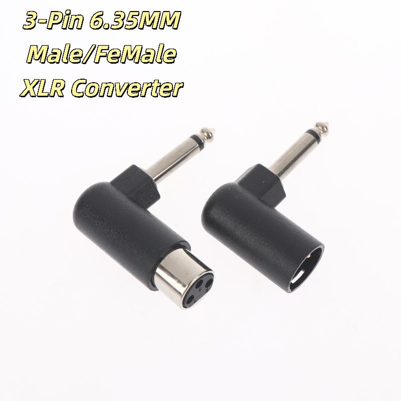 1/2Pcs XLR Plug Male/Female To 6.35mm Male Adapter 3-Pin Balanced Audio Interface For Microphones Speakers Audio Interfaces