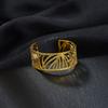 High Quality Golden Stainless Steel Women Rings Retro Eye Jewelry Adjustable Rings Couple Bridal Party Event Wedding Occasion RingsVintage Finger Ring