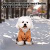 Hooded Dog Jumpsuit, Plush Lined Cozy Dog Hoodie, Four-Legged Pet Outfit, Warm Winter Onesie Clothes for Small Medium Dogs