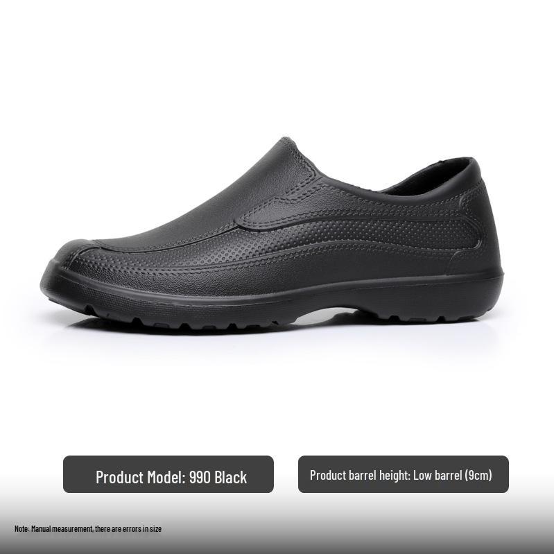 Lutei EVA Low-Cut Non-Slip Rain Boots: Water-Resistant Shoes for Men & Women, Perfect for Food Industry & Labor Protection