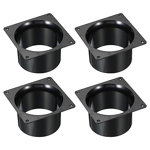 

PATIKIL 100mm Duct Connection Flange, 4-Piece Set, Dryer Vent Wall Plate, Square-Round Straight Duct Plate for Heating, Cooling, and Ventilation Fans,