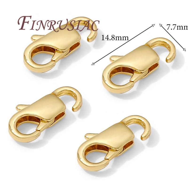 18K Gold Plated Connector Verschlüsse Für Perlenarmband Halskette Herstellung,Perlen Endkappen Befestigungsverschlüsse DIY Handgemachter Schmuck Zubehör