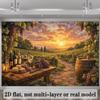 Tuscan Vineyard Tapestry, Wine Background Cloth, Party Decor