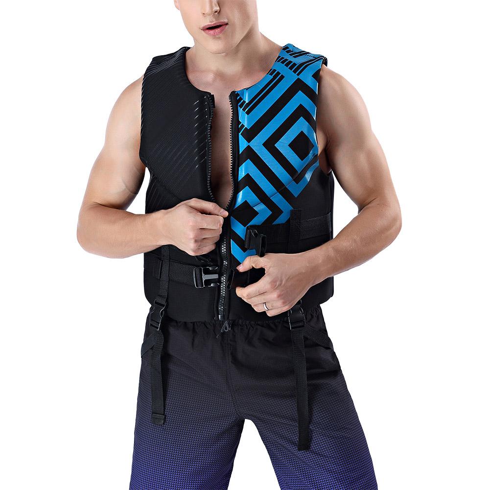 Kayaking Swimming Adult Safety Buoyancy Life Jacket Vest with Whistle(M)