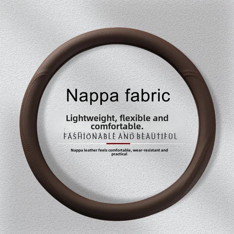 Universal Leather Steering Wheel Cover For Cars Four Seasons Thin Luxurious Interior Modification Popular Style