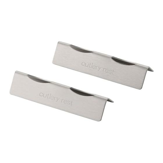 Shimomura Kihan Chopstick Rest Cutlery Rest Set of 2 Stainless Steel Dishwasher Safe for Knives Spoons Forks Cutlery Rest Nature 42727