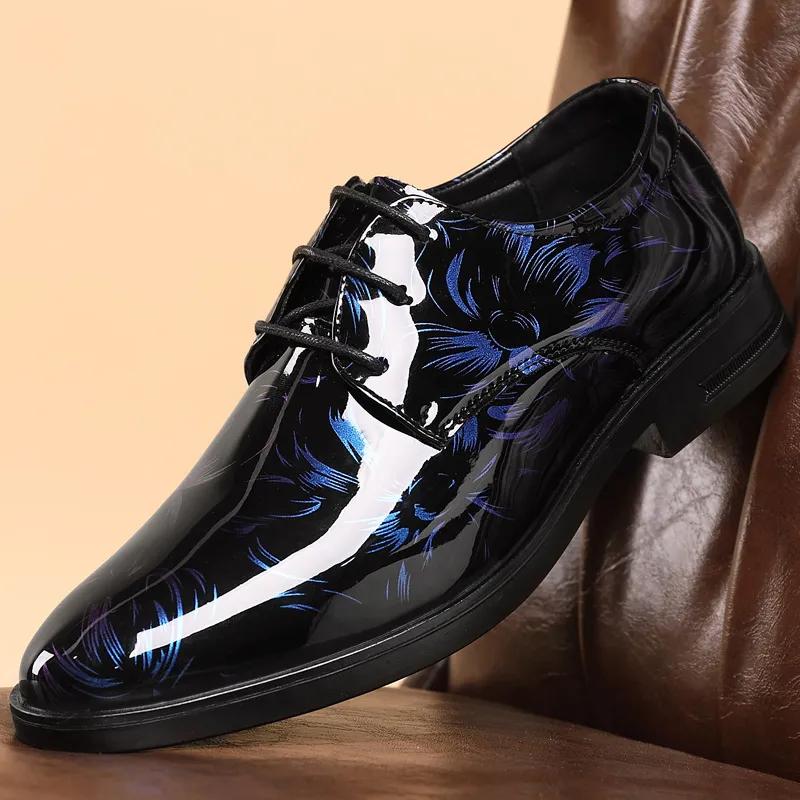 Leather Shoes Men's Spring and Autumn Korean Version of The Wild Pointed Business Formal Wear Breathable British Casual Wedding Shoes Men