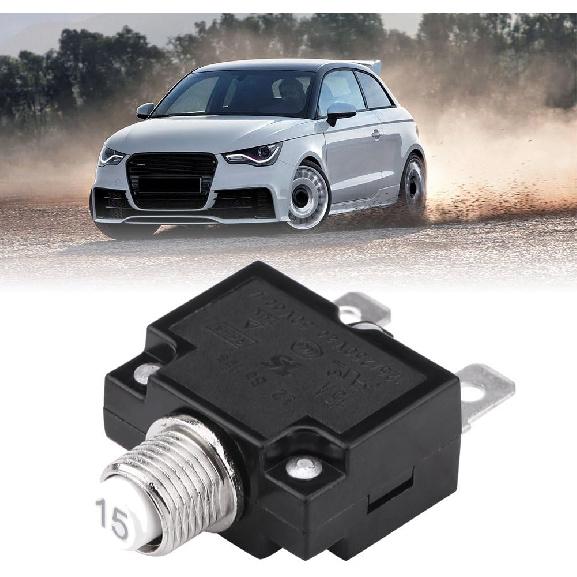 Thermal Overload Protector, AC 125/250V Push Reset Button Circuit Breaker Protector(15A) Thermal Circuit Breakers Reset Button Way 101 15 Amp Reset