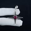 Kashmir Ruby Gemstone Silver Pendant In 925 Sterling Silver - Handmade Star Design, Everyday Wear Jewelry, Unique Designs Pendant Gift