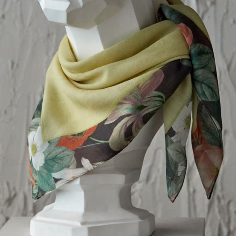 ANA MAISON Garden deco Silk Wool Scarf [PMsw-1414]
