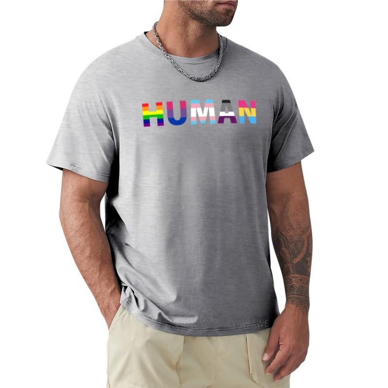 Human Pride Flags - We Are All Human - Rainbow, Pride, Human After All T-Shirt T Shirt Man Black T Shirts for Men