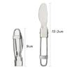 3Pcs Collapsible Folding Cutlery Set Portable Dinnerware Set Camping Fork Spoon Knives Spork Dinner Set 304 Stainless Steel Tableware