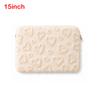 Plush Notebook Computer Sleeve Heart Pattern Protective Device Case Tablet Sleeve  Daily Commuting