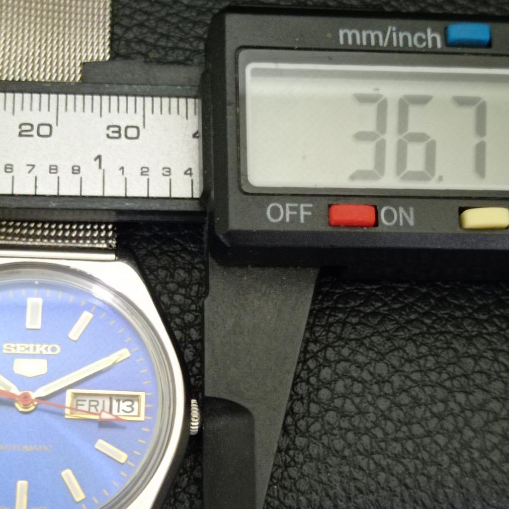 Seiko 5 AUTOMATIC JAPAN 6309A MENS VINTAGE BLUE COLOR DIAL WATCH A702615-1 R209-a702615