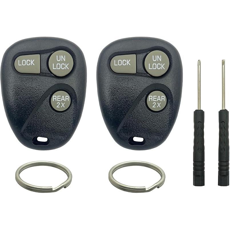 Key Fob Shell Case Replacement Fits for Chevy Silverado Avalanche Equinox Express Traverse GMC Yukon Sierra 1500 2500 3500 HD Acadia 2007 2008 2009