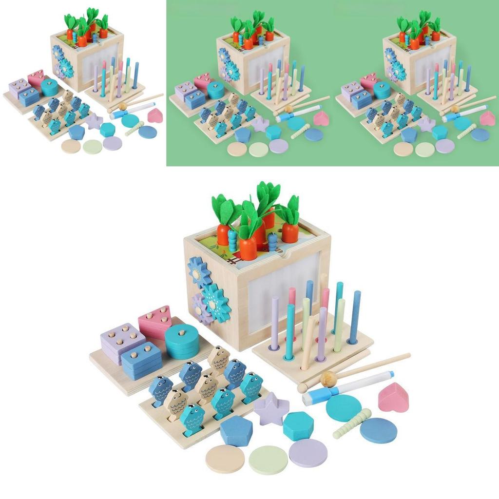 Childrens Wooden Educational Puzzle Toy With Shape Matching For Early Learning Development