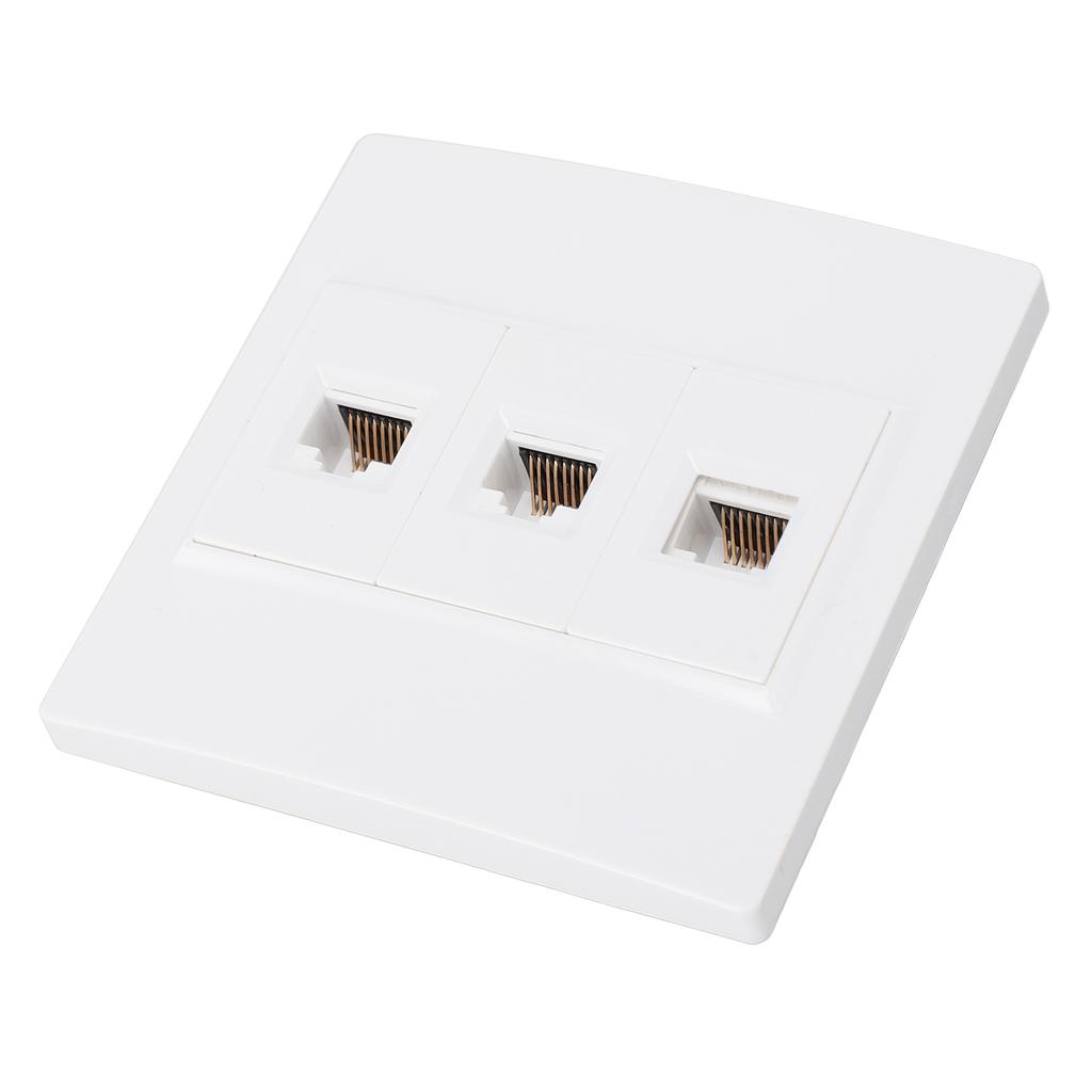 Cat 6 Ethernet Wall Plate 3 Port Female To Female Keystone Wall Plate Internet Wall Plate for CAT5 CAT5E CAT6 CAT6A