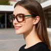 Trendy Square Frame Glasses: European & American Style Myopia Glasses with Clear Lenses for a Smaller Face Look