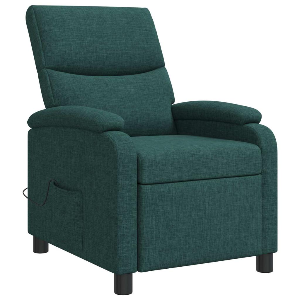 Massage Relax Chair Dark Green Fabric
