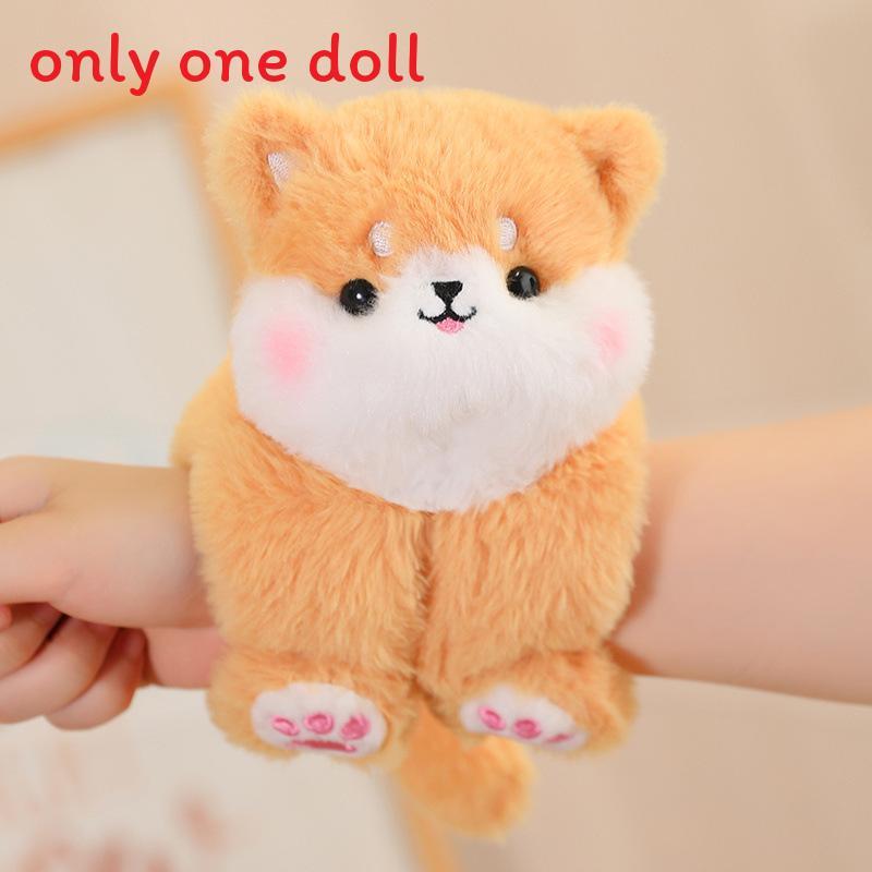 Cartoon Animal Hand Ring Plush Toy With Fox Dinosaur Shark For Kids Gift