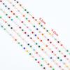1M Stainless Steel Pink Ball Beads Beaded Chain 4.5mm Glass Crystal Link Chains for DIY Bracelet Necklace Jewelry Making Supply