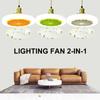 E27 Ceiling Fan Lamp 30W Remote Control Integrated Ceiling Fan Light Removable Illumination Fan Light for Living Room Bedroom