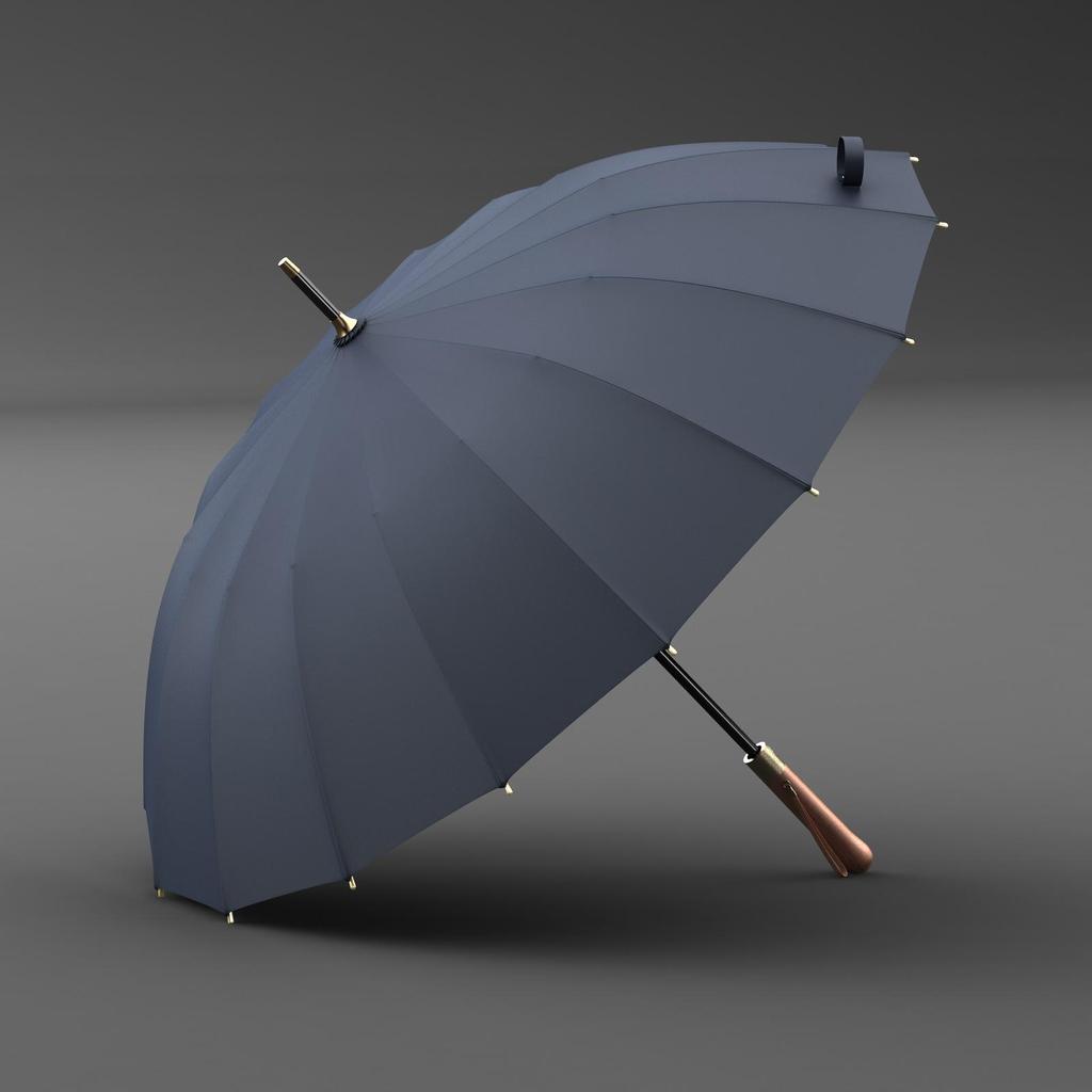 OLYCAT 16-Rib Men's Windproof Business Umbrella, Automatic Straight Handle, Reinforced & Enlarged Design.