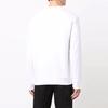 Emporio Armani Letter Print Loose Fit Crew Neck Long Sleeve Sweatshirt Men Sweatshirt White 8N1MR6-1JRIZ-F109