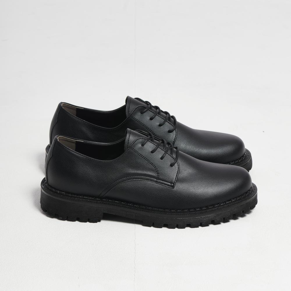 Shufit Creeper 4-Hole Derby Shoes Matte Black Dress Shoes Sft-101