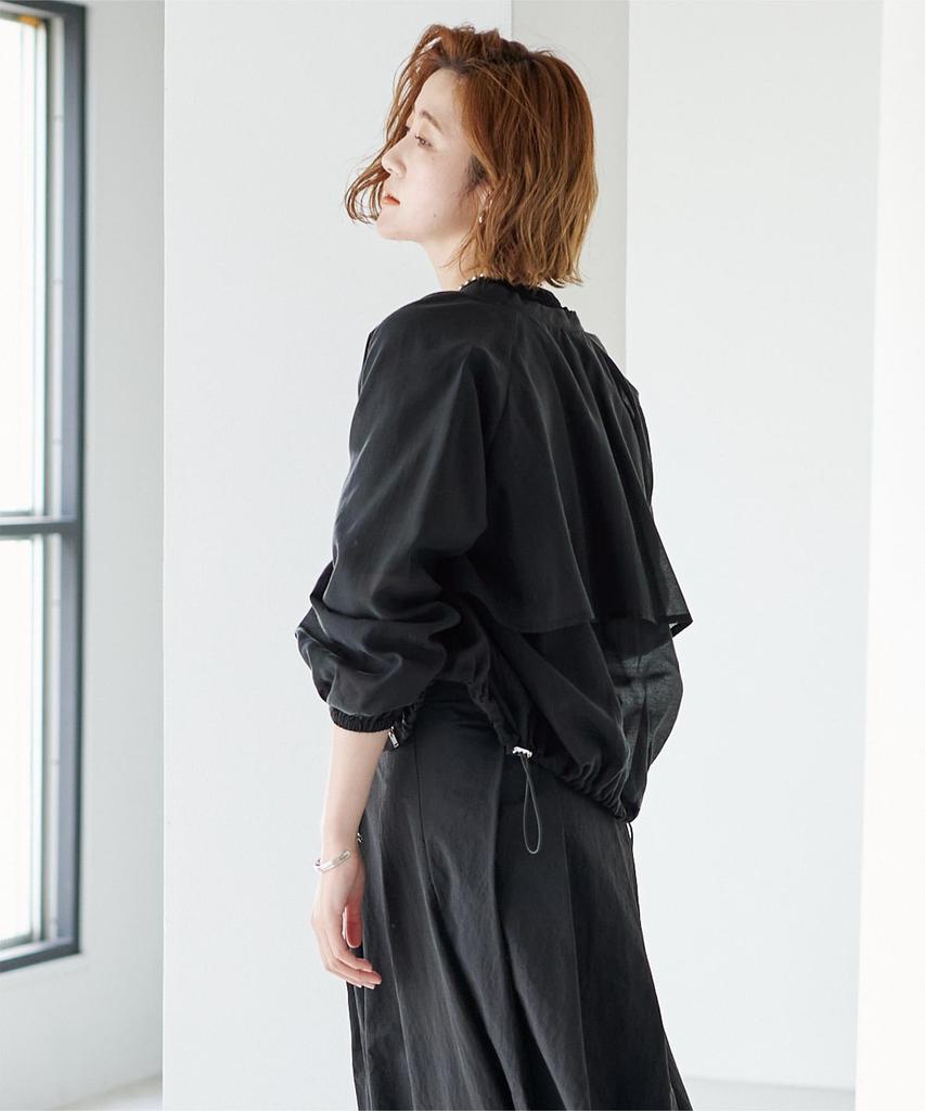 Ihre Kordelzug Transparente Blouson BDXN1767 S Schwarz