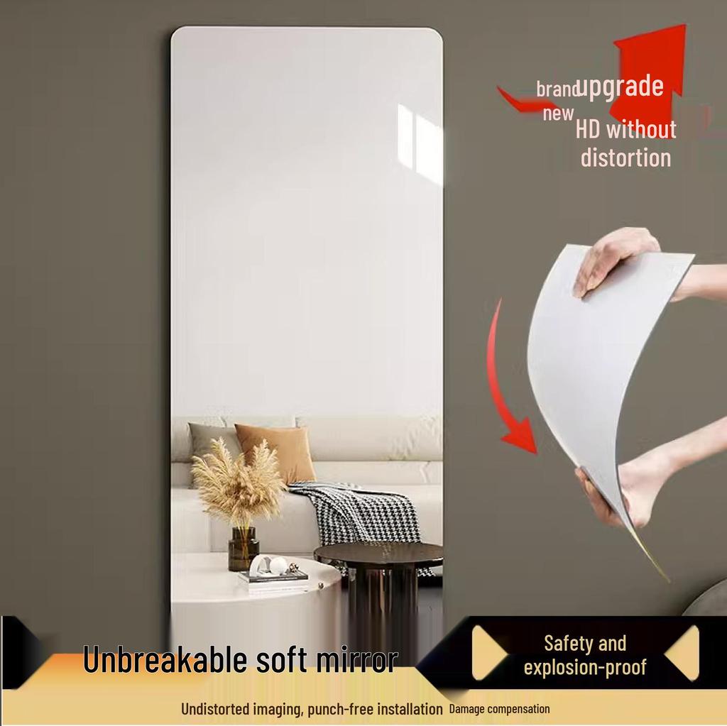 Acrylic Full-Body Self-Adhesive Wall Mirror - High-Definition Dressing Mirror Sticker