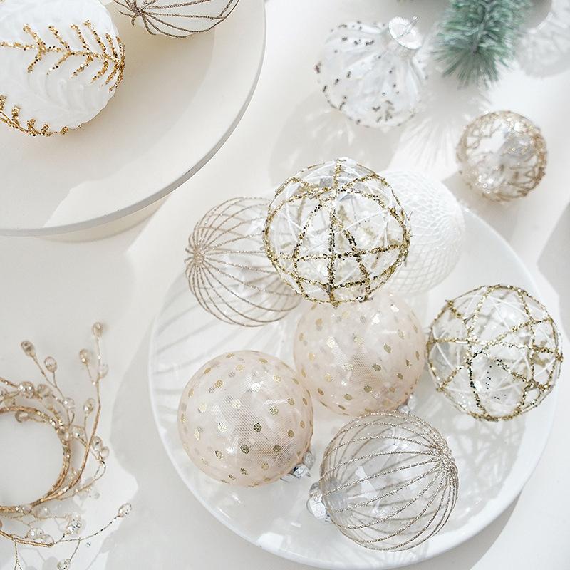 6Pcs/Box 8CM Christmas Balls Decoration Xmas Tree Hanging Ornaments for Party Home Decor New Year Navidad 2026 Gifts Accessories