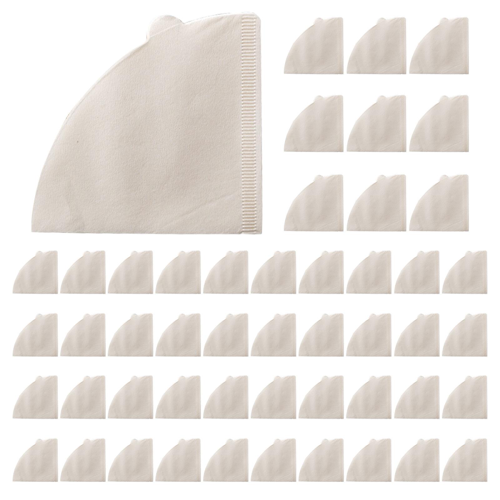 50Pcs Disposable Natural Paper Filters for Drip Coffee Dripper Tea Filters