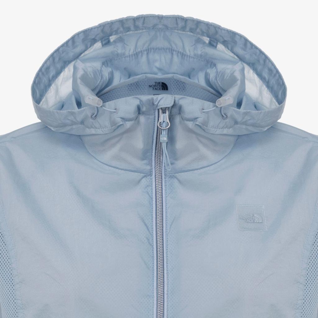 The North Face Solid Color Zipper Hooded Long Sleeve Jacket Women Jackets Light-Blue NJ3LR32L