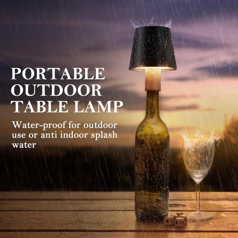 Wine Bottle LED Desk Lamp - RGB Color Night Light for Bars & Restaurants