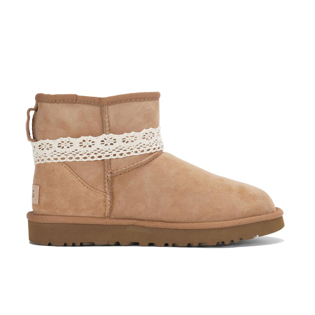 UGG CLASSIC MINI Sheepskin Thermal Abrasion Resistant Slip Resistant Thermal Abrasion Resistant Slip Resistant Short 1016222-CHE(Team210-S-BOX)