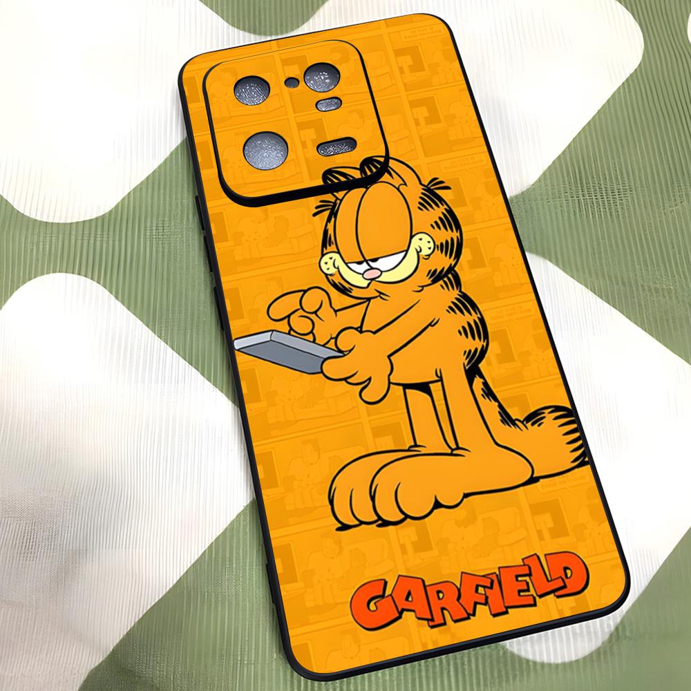 Cute Cat G-GarfieldeS Phone Case For Xiaomi 15 14 13 12 11 T Lite Ultra Redmi Note 14 13 Pro ProPlus 12 10 C 5G Silicone Cover