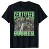 Zertifizierter Gooner Lustiges Skelett Meme 100% Baumwolle T-Shirts Herren Damenmode Lässiges T-Shirt Locker Übergroß Streetwear T-Shirt