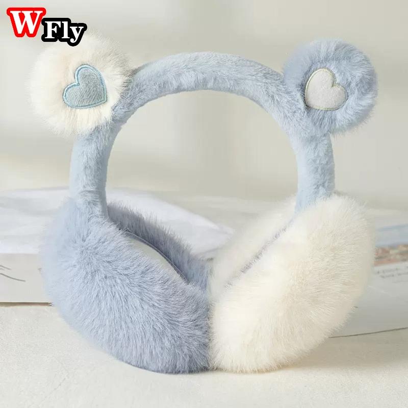 

Милые плюшевые наушники с медвежьими ушками, теплые осенью и зимой, Spice Girl Harajuku Sweet Lolita Gothic Woman коричневый