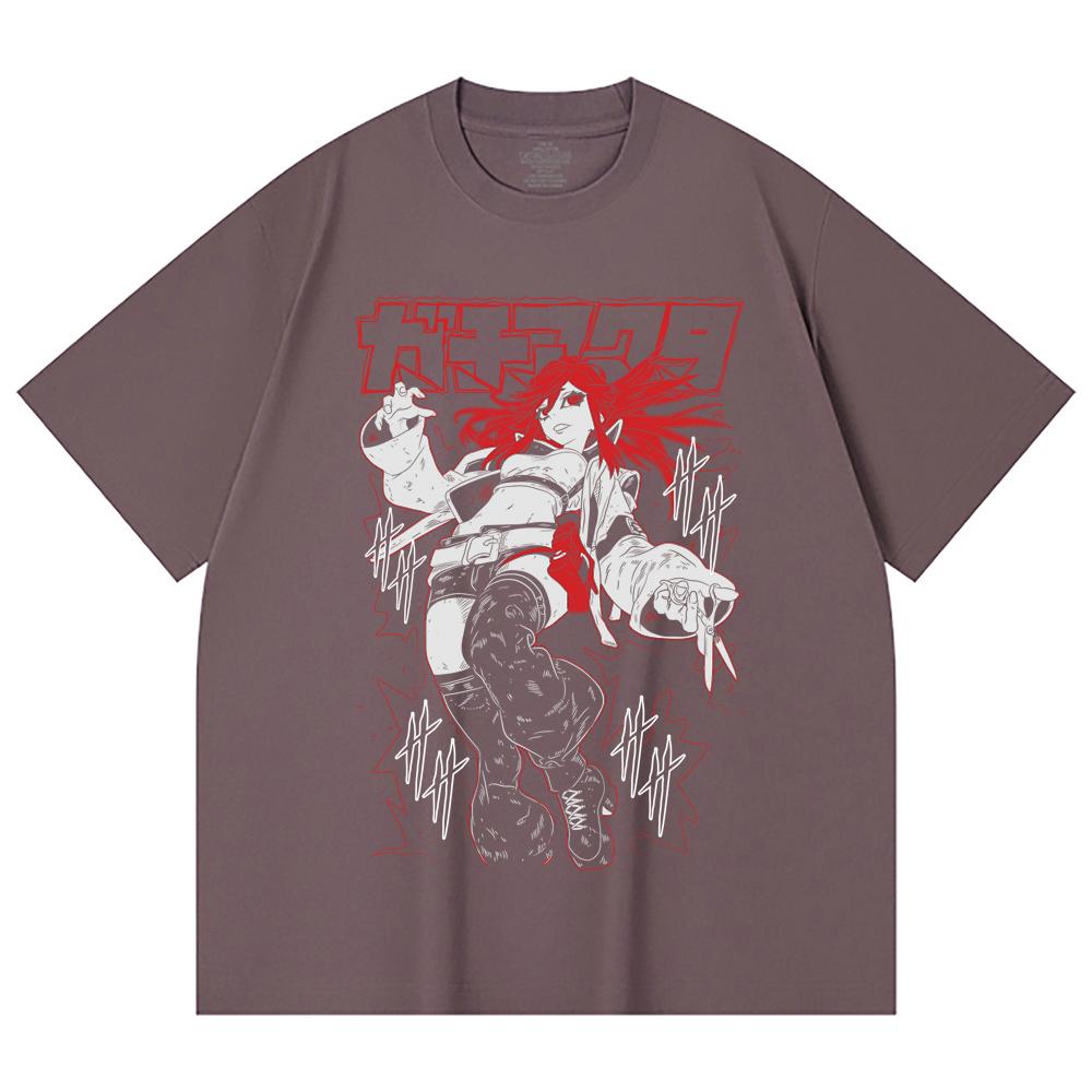 230 Gsm 100% Cotton Gachiakuta V6 Riyo Black Print Unisex Heavy Cotton T Shirt