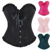 Corset Multi-colored Waist Ribbon Jacquard Court Corset Steel Buckle Belly Support Chest Corset